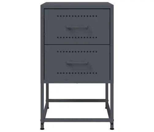 Naktsskapīši, 2 Gab., Pelēki, 36X39X60,5 Cm, Tērauds Vidaxl