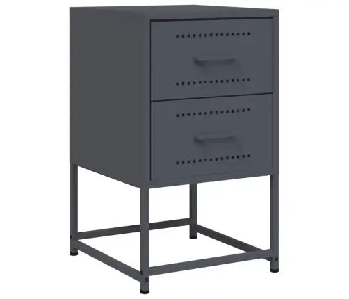 Naktsskapīši, 2 Gab., Pelēki, 36X39X60,5 Cm, Tērauds Vidaxl