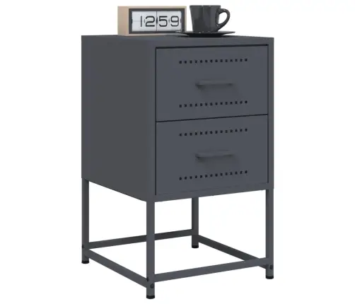 Naktsskapīši, 2 Gab., Pelēki, 36X39X60,5 Cm, Tērauds Vidaxl