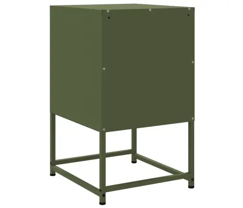 Naktsskapītis, Olīvu Zaļš, 36X39X60,5 Cm, Tērauds Vidaxl