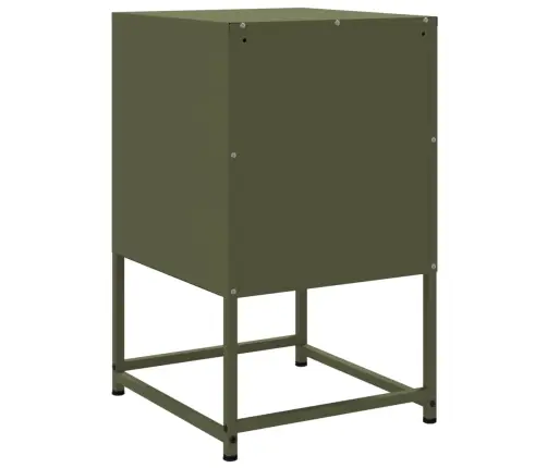 Naktsskapīši, 2 Gab., Olīvu Zaļi, 36X39X60,5 Cm, Tērauds Vidaxl