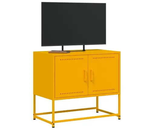 Tv Skapītis, 68,5X39X60,5 Cm, Tērauds, Sinepju Dzeltens Vidaxl
