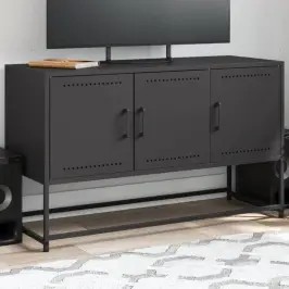 Tv Skapītis, 100,5X39X60,5 Cm, Tērauds, Melns Vidaxl