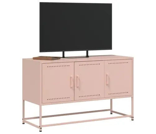 Tv Skapītis, 100,5X39X60,5 Cm, Tērauds, Rozā Vidaxl