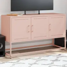 Tv Skapītis, 100,5X39X60,5 Cm, Tērauds, Rozā Vidaxl