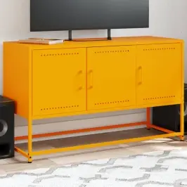 Tv Skapītis, 100,5X39X60,5 Cm, Tērauds, Sinepju Dzeltens Vidaxl
