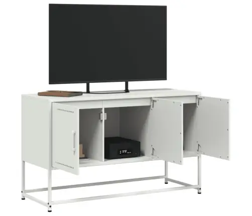 Tv Skapītis, Balts, 100,5X39X60,5 Cm, Tērauds Vidaxl