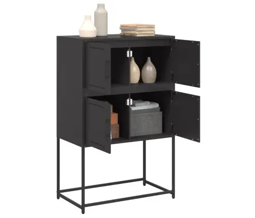 Skapītis, Melns, 68,5X38,5X107 Cm, Tērauds Vidaxl