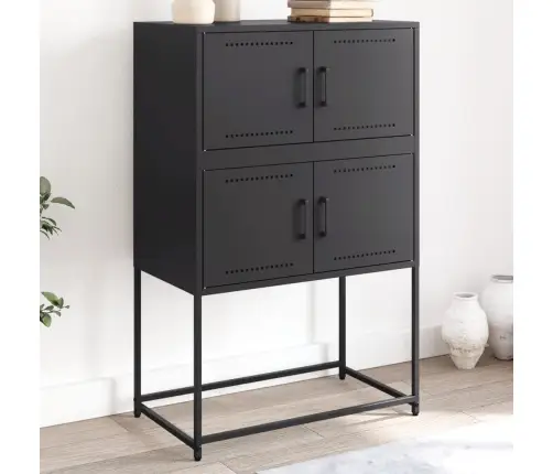 Skapītis, Melns, 68,5X38,5X107 Cm, Tērauds Vidaxl