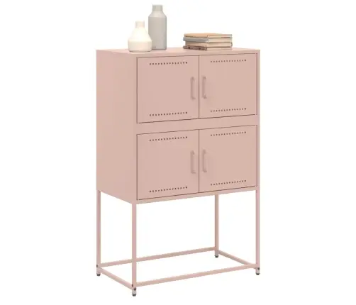 Šoninė Spintelė, Rožinės Spalvos, 68,5X38,5X107cm Plienas