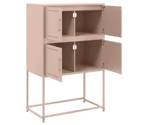 Šoninė Spintelė, Rožinės Spalvos, 68,5X38,5X107cm Plienas