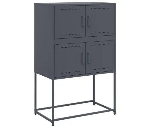 Kumode, Antracītpelēka, 68,5X38,5X107 Cm, Tērauds Vidaxl