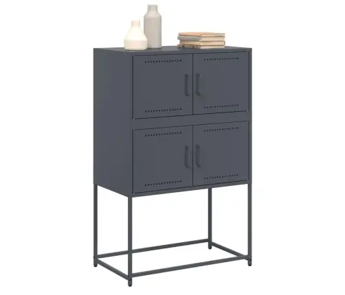 Kumode, Antracītpelēka, 68,5X38,5X107 Cm, Tērauds Vidaxl