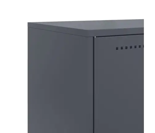 Kumode, Antracītpelēka, 68,5X38,5X107 Cm, Tērauds Vidaxl