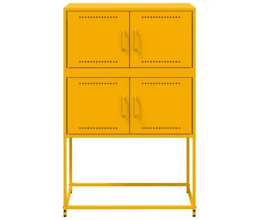 Kumode, Sinepju Dzeltena, 68,5X38,5X107 Cm, Tērauds Vidaxl