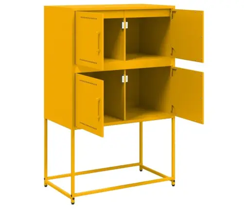 Kumode, Sinepju Dzeltena, 68,5X38,5X107 Cm, Tērauds Vidaxl