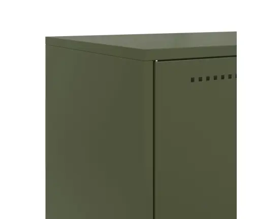 Kumode, Olīvu Zaļa, 68,5X38,5X107 Cm, Tērauds Vidaxl