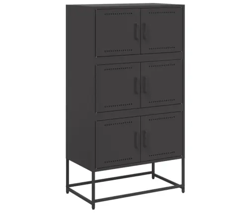 Šoninė Spintelė, Juodos Spalvos, 68,5X38,5X123,5cm Plienas