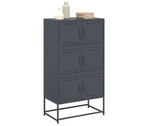 Šoninė Spintelė, Antracito Spalvos, 68,5X38,5X123,5cm Plienas