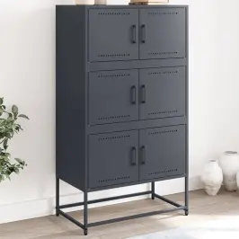 Kumode, Antracītpelēks, 68,5X38,5X123,5 Cm, Tērauds Vidaxl