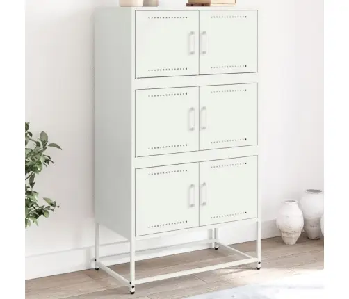 Skapītis, Balts, 68,5X38,5X123,5 Cm, Tērauds Vidaxl