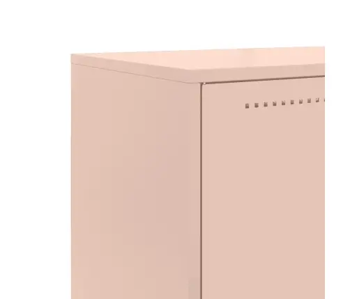 Augstais Skapītis, Rozā, 68,5X38,5X123,5 Cm, Tērauds Vidaxl