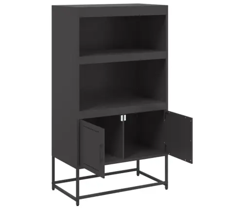 Augstais Skapītis, Melns, 68,5X38,5X123,5 Cm, Tērauds Vidaxl
