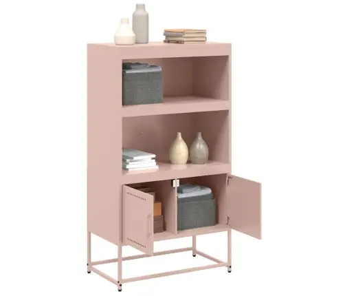 Augstais Skapītis, Rozā, 68,5X38,5X123,5 Cm, Tērauds Vidaxl Augstais Skapītis, Rozā, 68,5X38,5X123,5 Cm, Tērauds Vidaxl