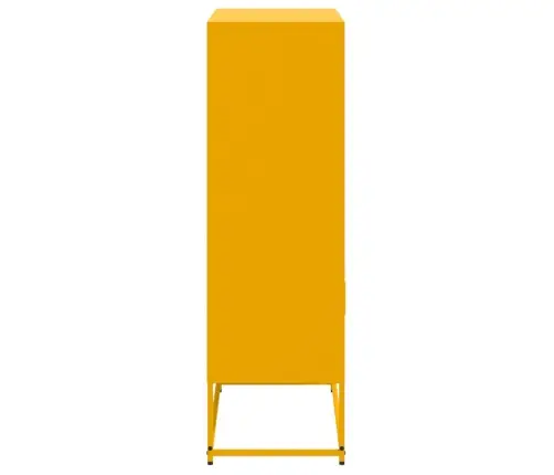 Augstais Skapītis, Sinepju Dzeltens, 68,5X38,5X123,5Cm, Tērauds Vidaxl