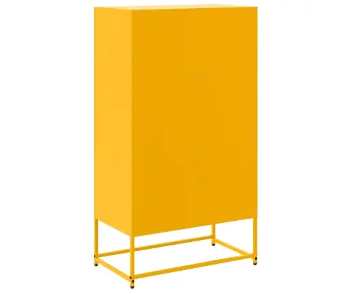 Augstais Skapītis, Sinepju Dzeltens, 68,5X38,5X123,5Cm, Tērauds Vidaxl