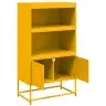 Augstais Skapītis, Sinepju Dzeltens, 68,5X38,5X123,5Cm, Tērauds Vidaxl