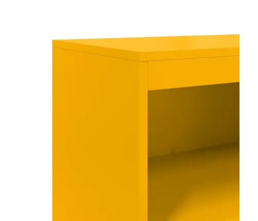 Augstais Skapītis, Sinepju Dzeltens, 68,5X38,5X123,5Cm, Tērauds Vidaxl