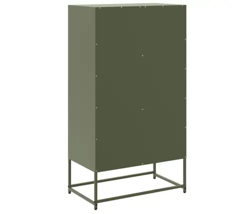 Augstais Skapītis, Olīvu Zaļš, 68,5X38,5X123,5 Cm, Tērauds Vidaxl