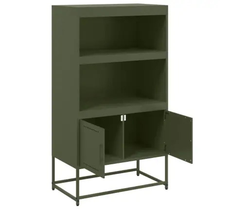 Augstais Skapītis, Olīvu Zaļš, 68,5X38,5X123,5 Cm, Tērauds Vidaxl