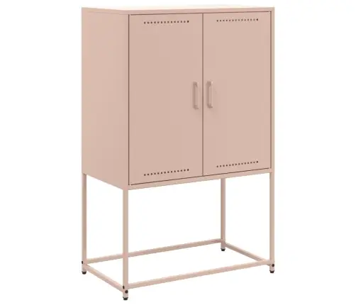 Augstais Skapītis, Rozā, 68,5X38,5X107 Cm, Tērauds Vidaxl