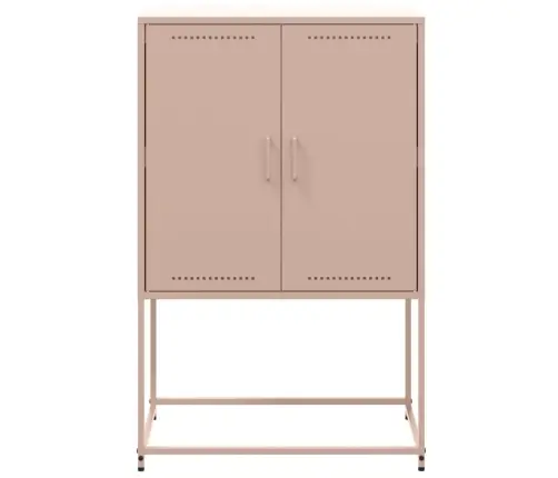 Augstais Skapītis, Rozā, 68,5X38,5X107 Cm, Tērauds Vidaxl
