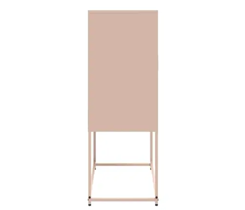 Augstais Skapītis, Rozā, 68,5X38,5X107 Cm, Tērauds Vidaxl