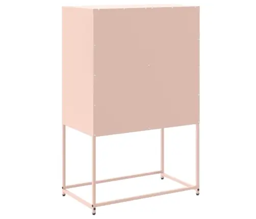 Augstais Skapītis, Rozā, 68,5X38,5X107 Cm, Tērauds Vidaxl