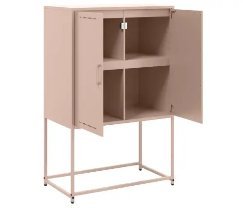 Augstais Skapītis, Rozā, 68,5X38,5X107 Cm, Tērauds Vidaxl