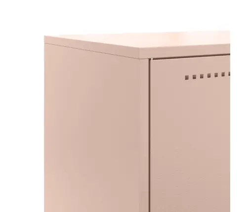 Augstais Skapītis, Rozā, 68,5X38,5X107 Cm, Tērauds Vidaxl