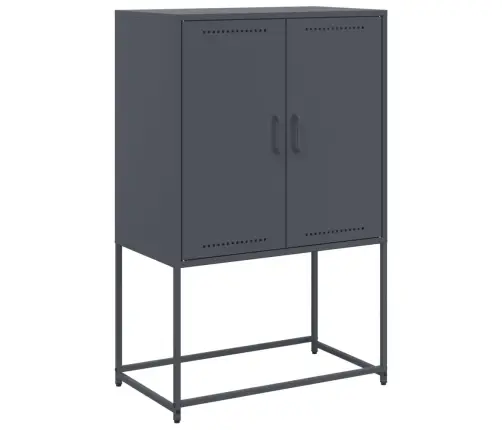 Komoda, Antracito Spalvos, 68,5X38,5X107cm Plienas
