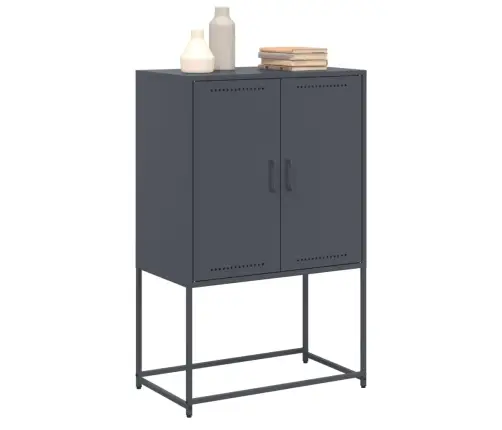 Komoda, Antracito Spalvos, 68,5X38,5X107cm Plienas