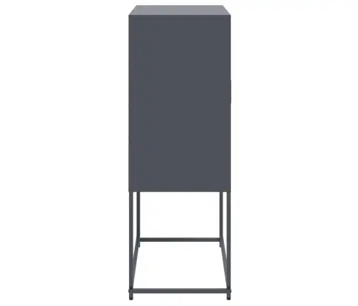 Komoda, Antracito Spalvos, 68,5X38,5X107cm Plienas