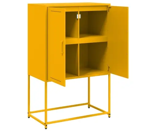 Kõrge Kapp, Sinepikollane, 68,5X38,5X107 cm Teras