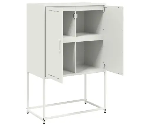 Augstais Skapītis, Balts, 68,5X38,5X107 Cm, Tērauds Vidaxl