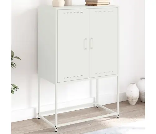 Augstais Skapītis, Balts, 68,5X38,5X107 Cm, Tērauds Vidaxl