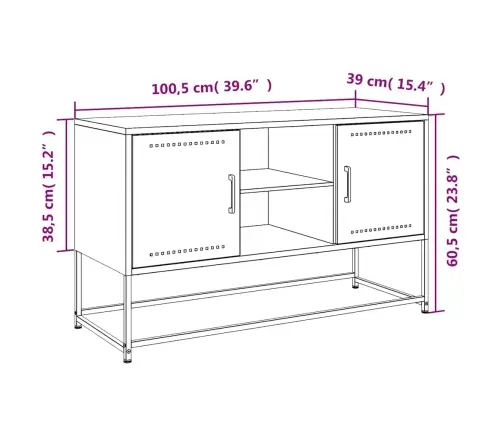 Televizoriaus Spintelė, Antracito, 100,5X39X60,5cm Plienas