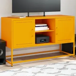Tv Skapītis, 100,5X39X60,5 Cm, Tērauds, Sinepju Dzeltens Vidaxl