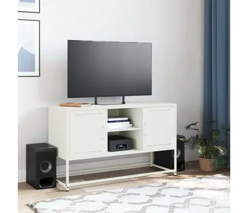 Tv Skapītis, Balts, 100,5X39X60,5 Cm, Tērauds Vidaxl