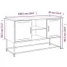 Tv Skapītis, Balts, 100,5X39X60,5 Cm, Tērauds Vidaxl